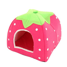 Load image into Gallery viewer, Newly Pet Dog Cat Puppy Cave House Cushion Home Bed Soft Cute Washable Strawberry Shape
